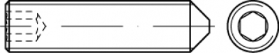 DIN 914 ISO 4027 Stelschroef met punt