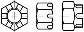 DIN 935 HOGE KROONMOER